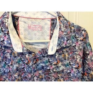 Misura 3XL Multi Colored Water Color Skulls Mens Casual Shirt